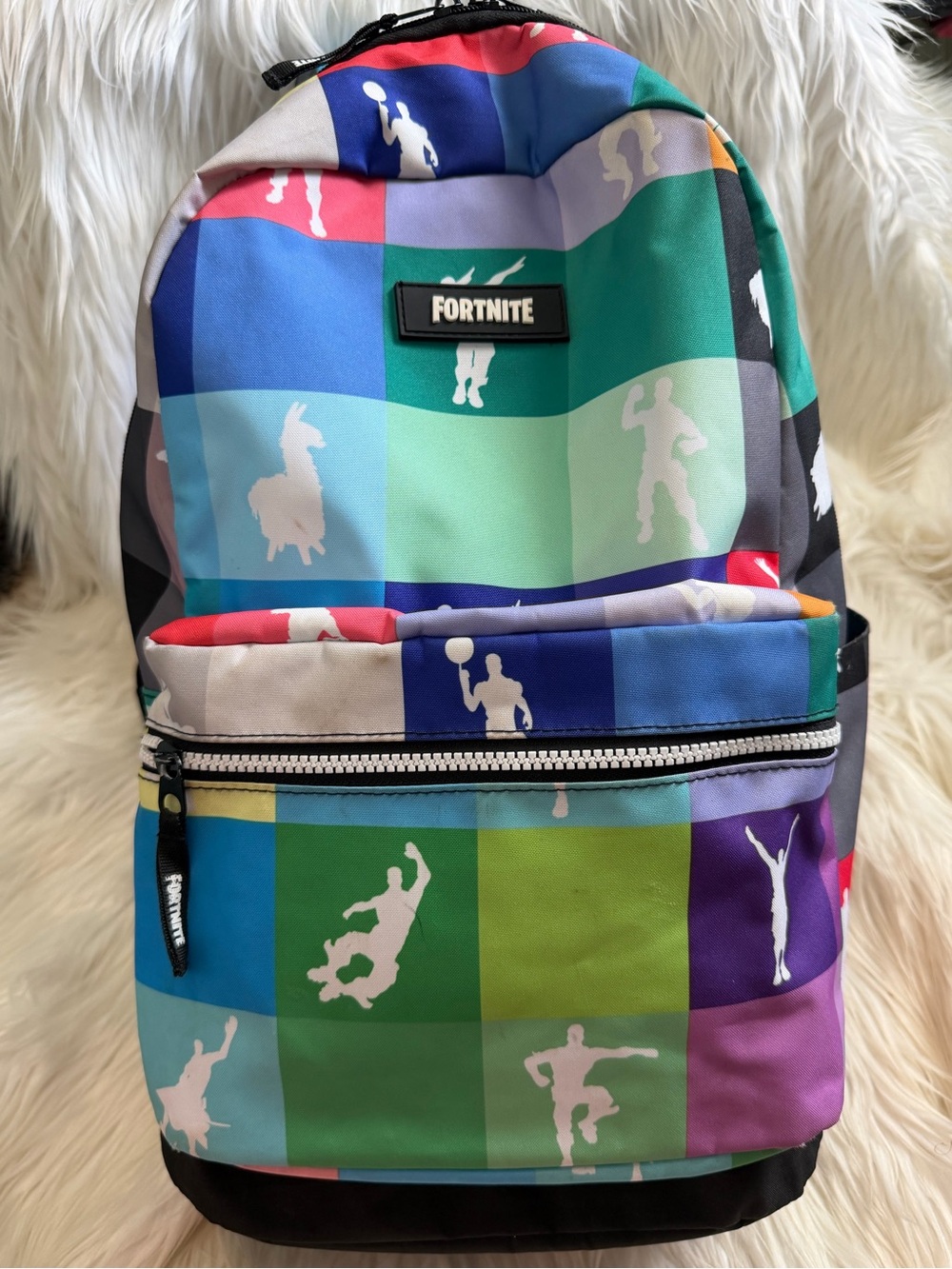 Fortnite, Kids Licensed Multiplier Large 18" Checkered Backpack